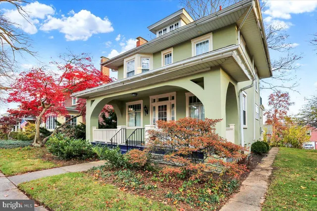 a view of a porch with wooden floor