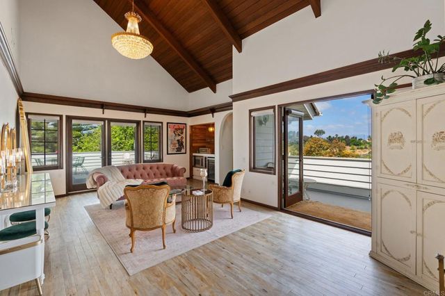 a view of a city from a balcony