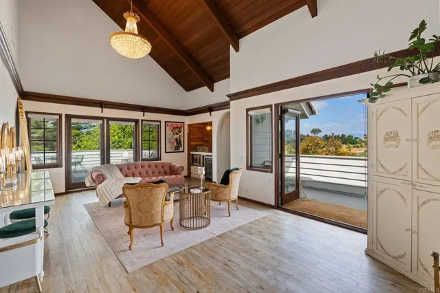 a view of a city from a balcony