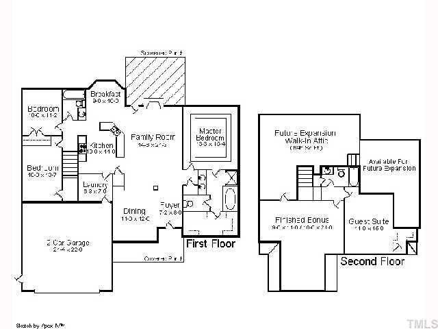 46 Jackson Ridge Court Willow Spring, NC 27592 - Photo 9 of 9 House drawn was a previously built version of this home. 1st Floor Plan