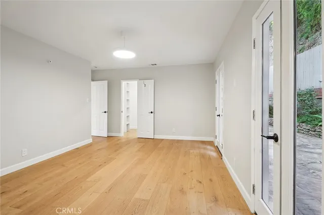 a view of a room with an empty space