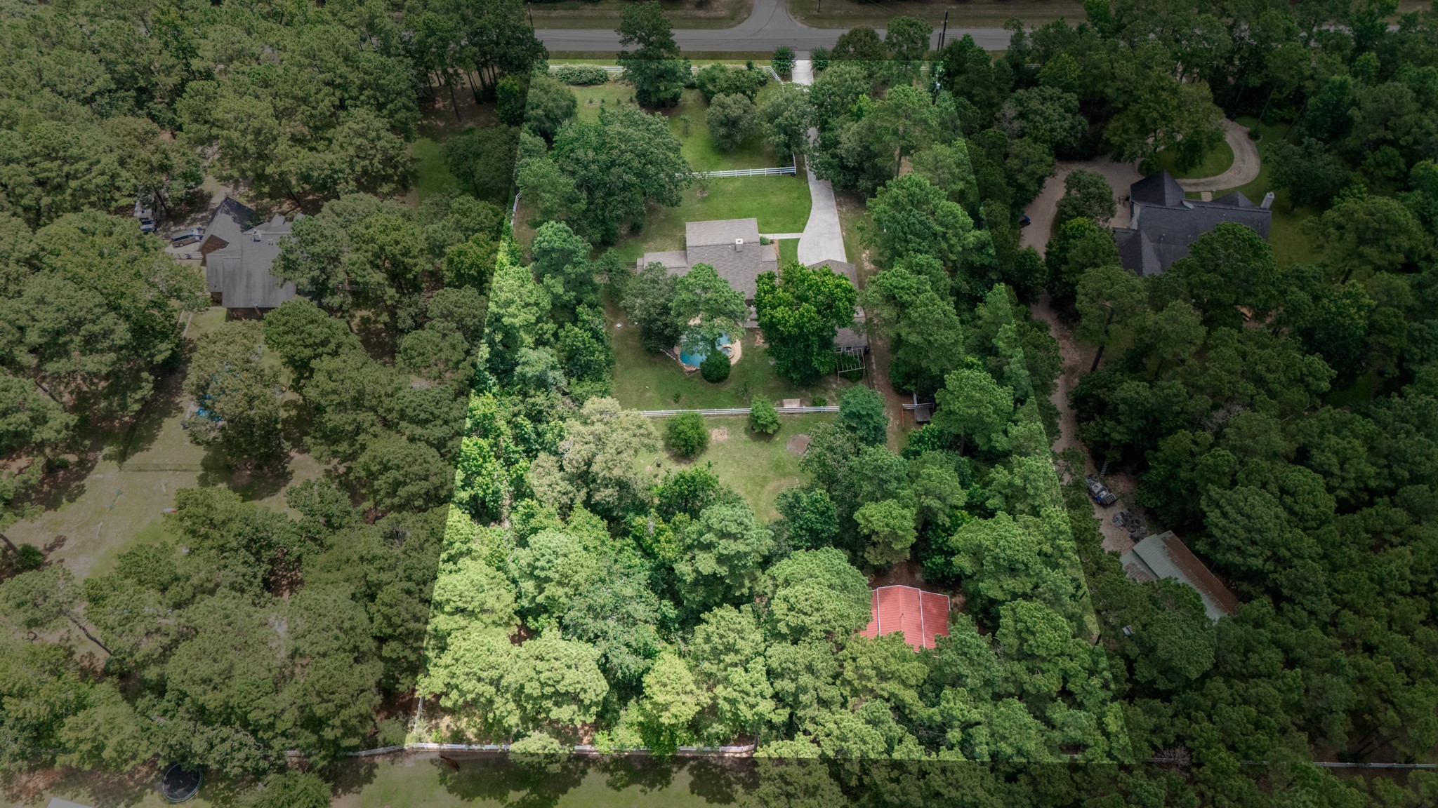 20203 Timber Ridge Drive Magnolia, TX 77355 - Photo 44 of 49 A bird's-eye view showcases the exceptional size and privacy of this beautiful estate.