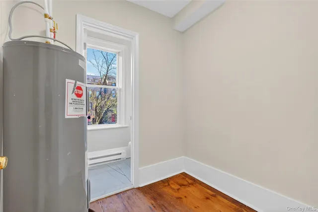 a utility room with a washer and dryer