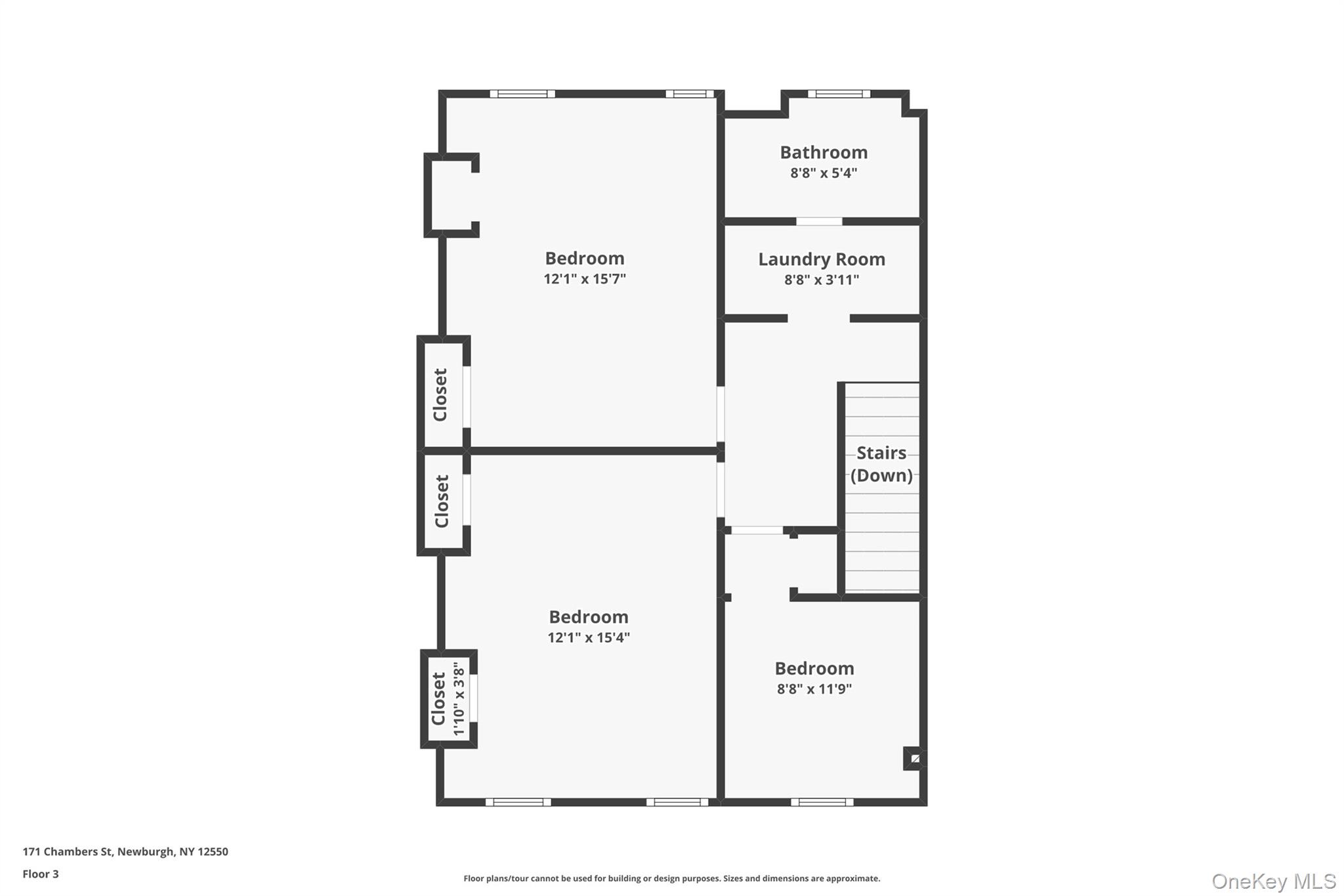 171 Chambers Street, Unit A Newburgh, NY 12550 - Photo 25 of 27 a picture of a floor plan