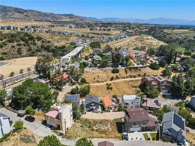 an aerial view of a city