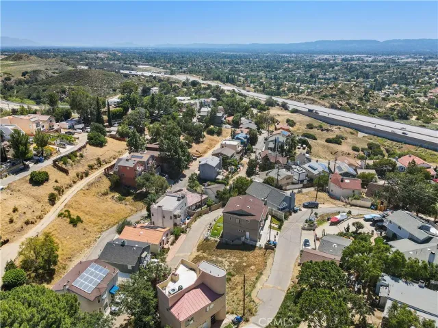 an aerial view of multiple house