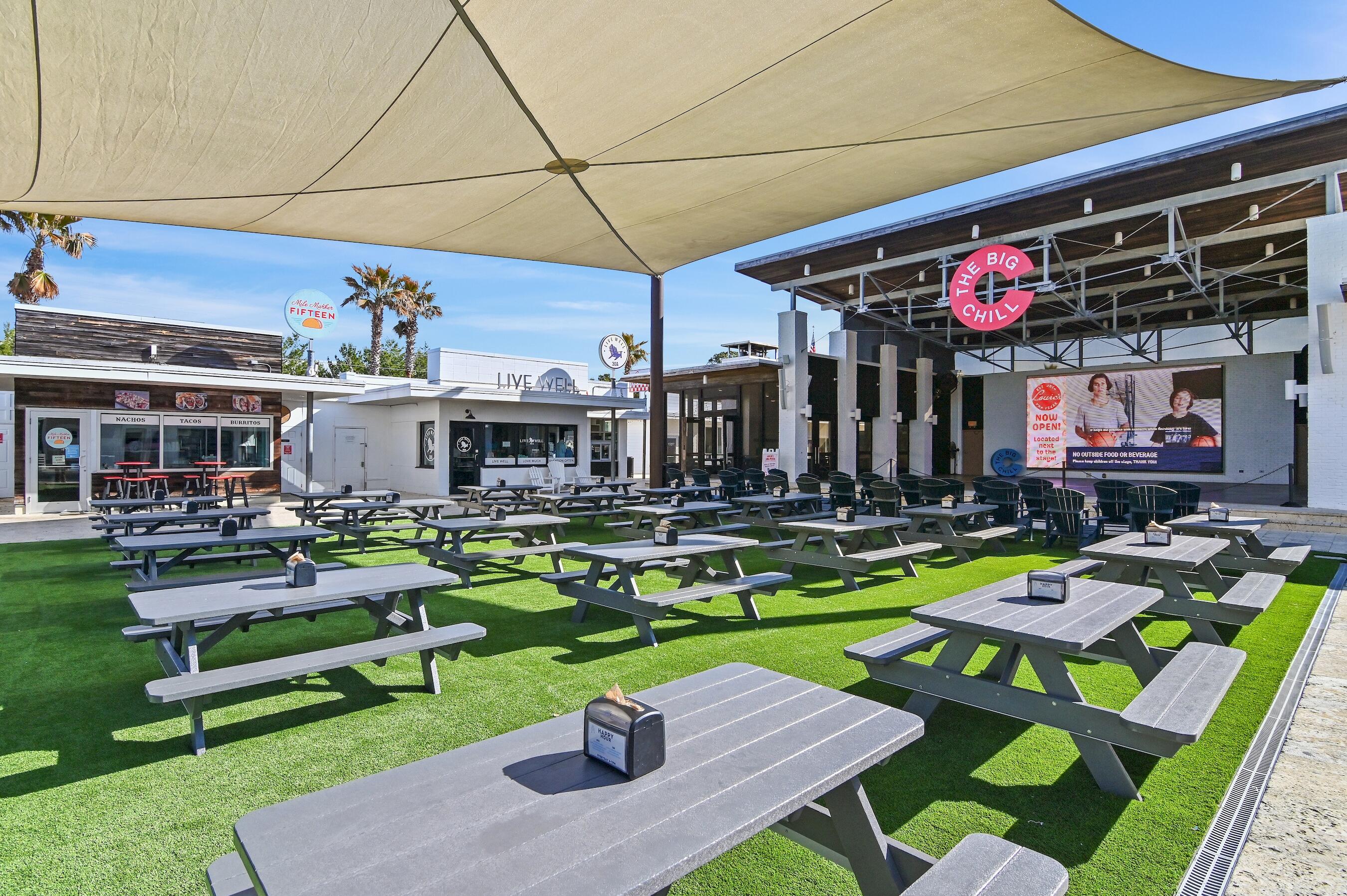 64 West W Pine, Unit A Inlet Beach, FL 32461 - Photo 35 of 61 a view of a chairs and table in a backyard