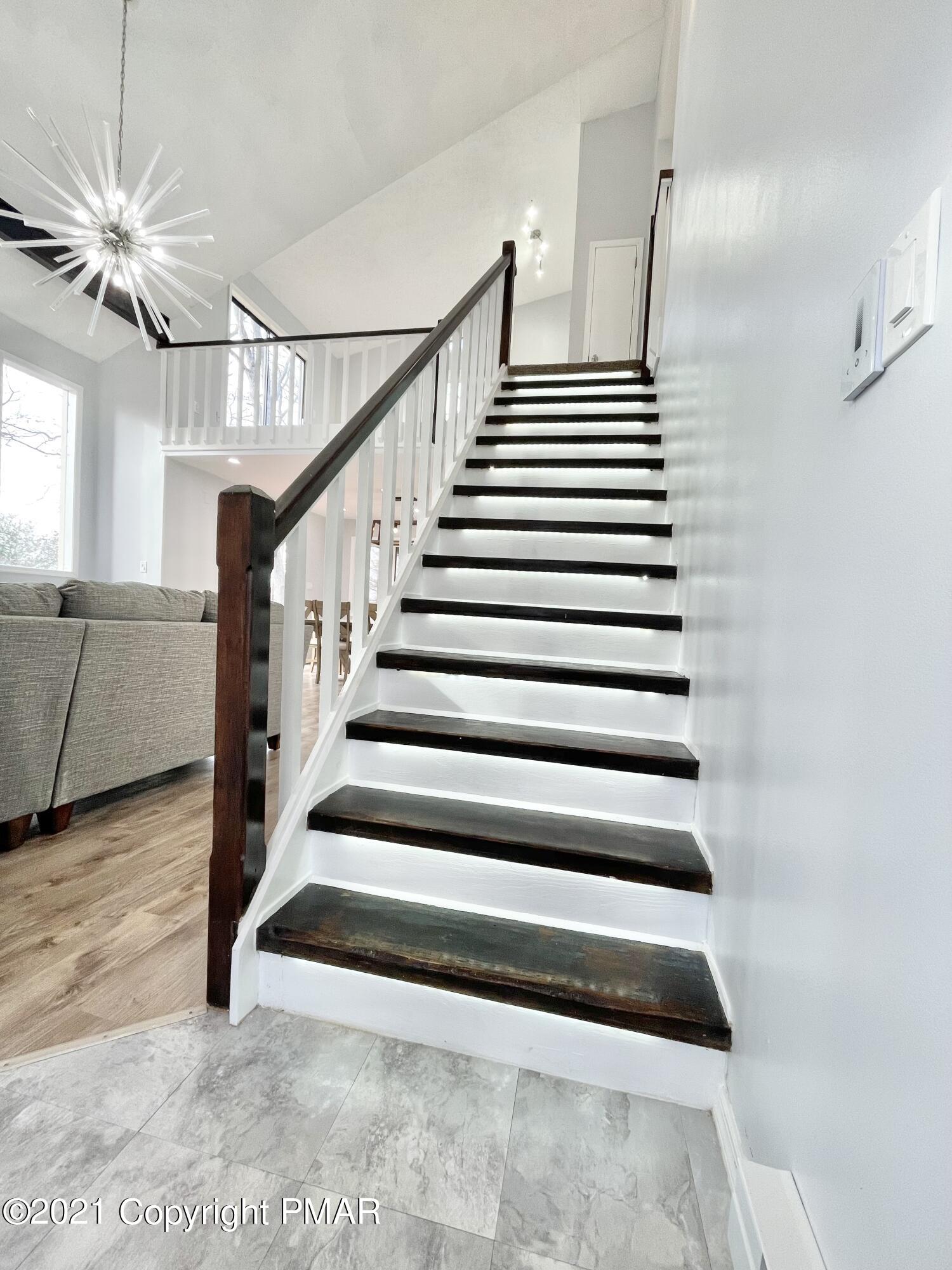 128 Ashley Court Bushkill, PA 18324 - Photo 66 of 87 Staircase W/LED lights