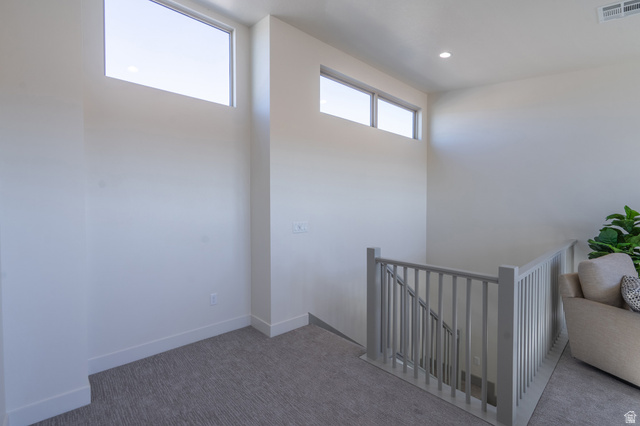 2972 West 570 North Hurricane, UT 84737 - Photo 63 of 104 Stairs featuring carpet flooring and recessed lighting
