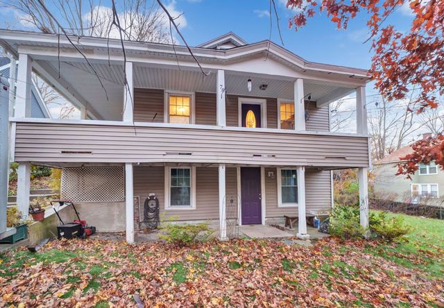 a front view of a house