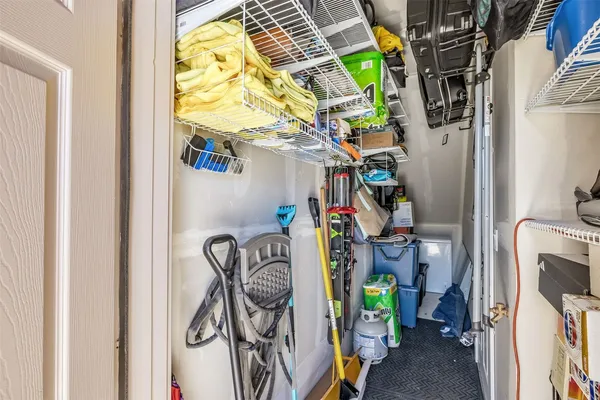 a view of storage and utility room