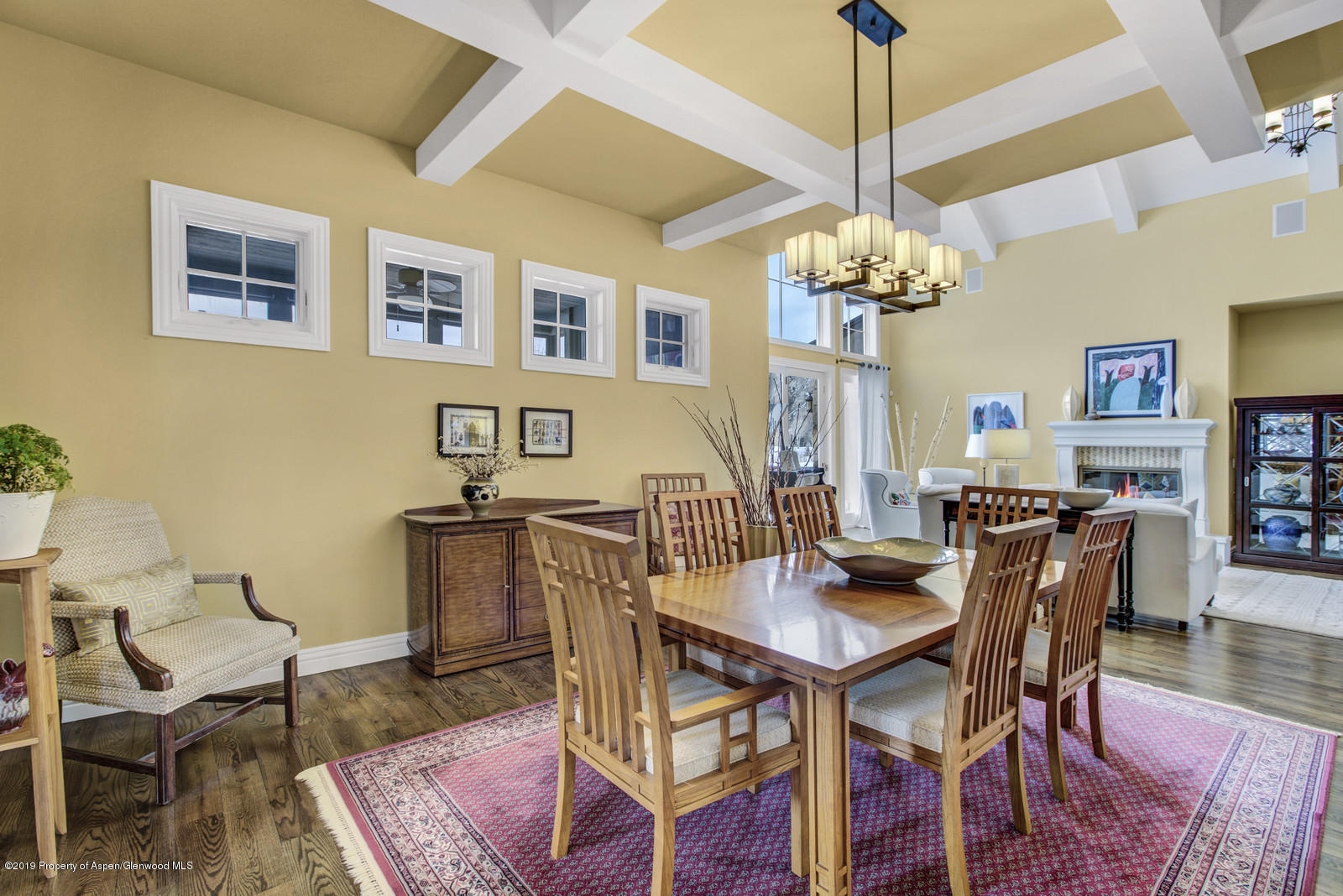87 Diamond A Ranch Road Carbondale, CO 81623 - Photo 5 of 50 a view of a dining room with furniture wooden floor and chandelier