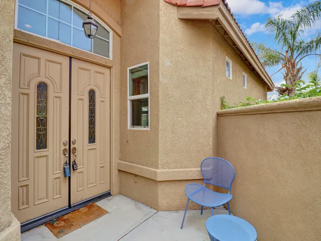 a view of an outdoor seating area
