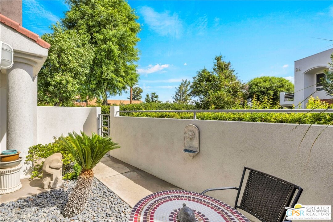 401 El Cielo Road, Unit 227 Palm Springs, CA 92262 - Photo 26 of 45 a view of balcony with furniture