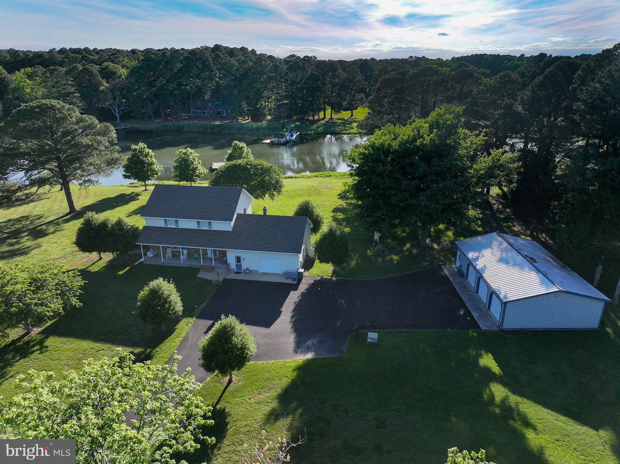 8684 Sewell Point Road Wittman, MD 21676 - Photo 10 of 18 Aerial showing house, detached garage