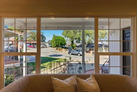 a living room filled with furniture
