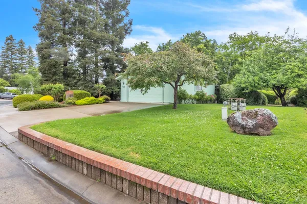a view of an outdoor space and a yard