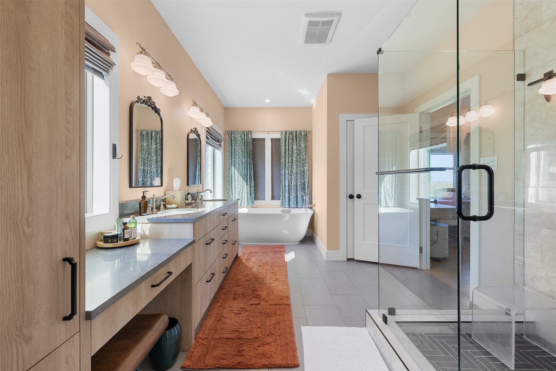 3340 Briggs Road Killeen, TX 76549 - Photo 23 of 40 a large bathroom with a glass door shower and sink