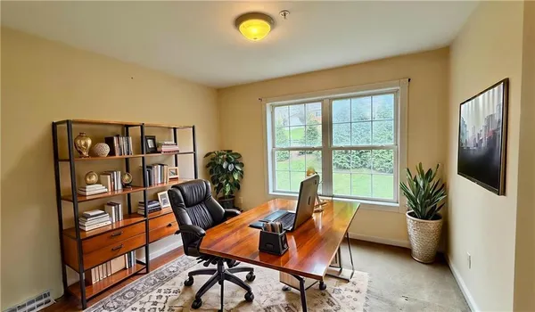 an empty room with a window