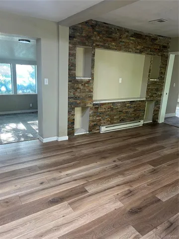 a view of livingroom form hallway