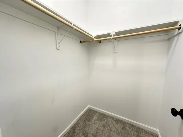 a view of small space with racks on the wall