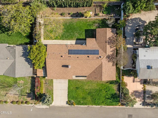 an aerial view of multiple house