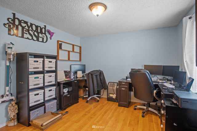 a workspace with furniture