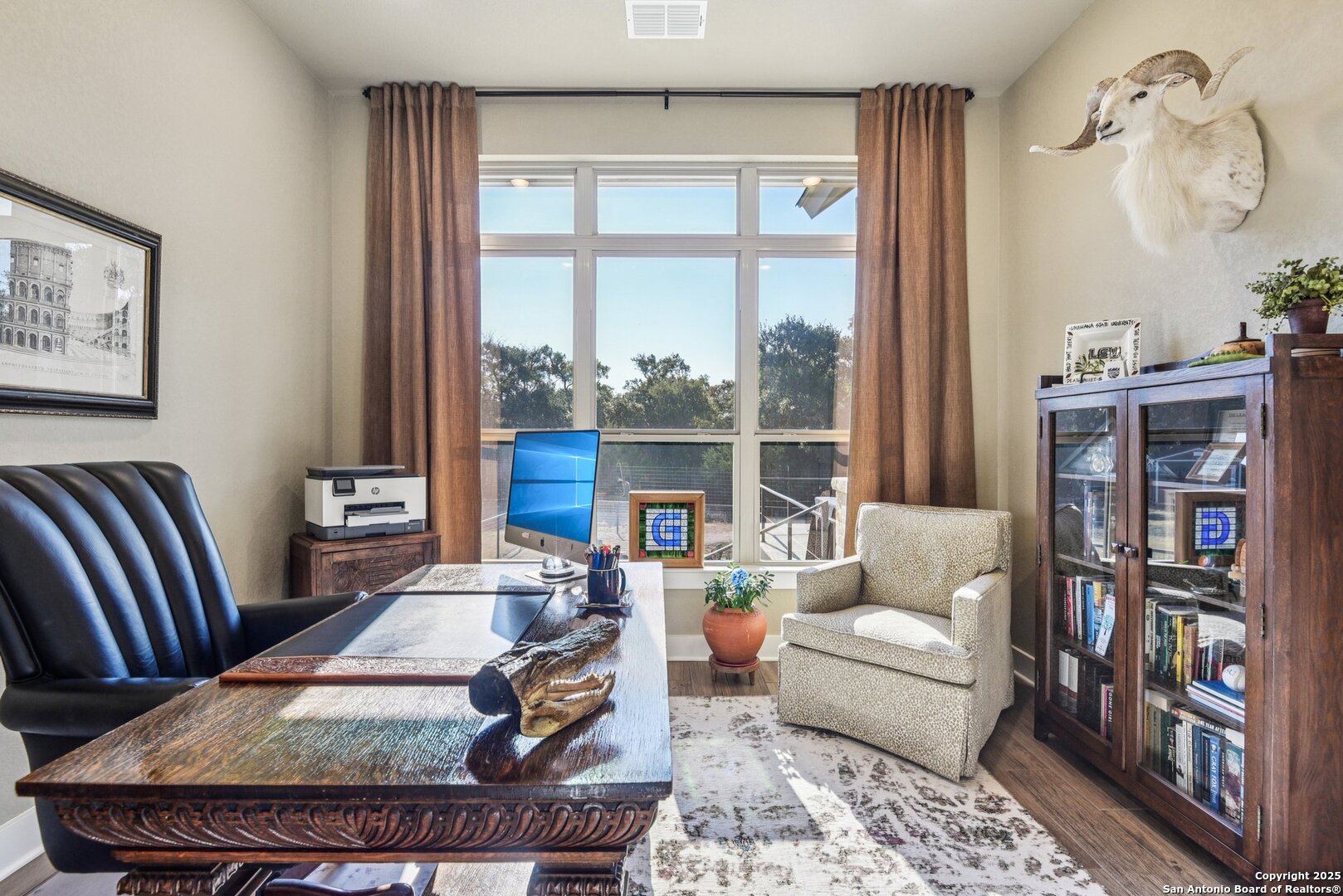 449 Hanging Oak Spring Branch, TX 78070 - Photo 29 of 49 a living room with furniture fireplace and a large window