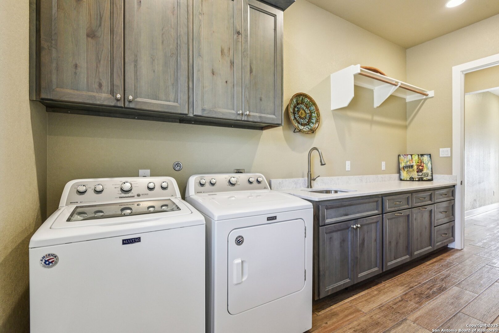 449 Hanging Oak Spring Branch, TX 78070 - Photo 31 of 49 a utility room with dryer and washer
