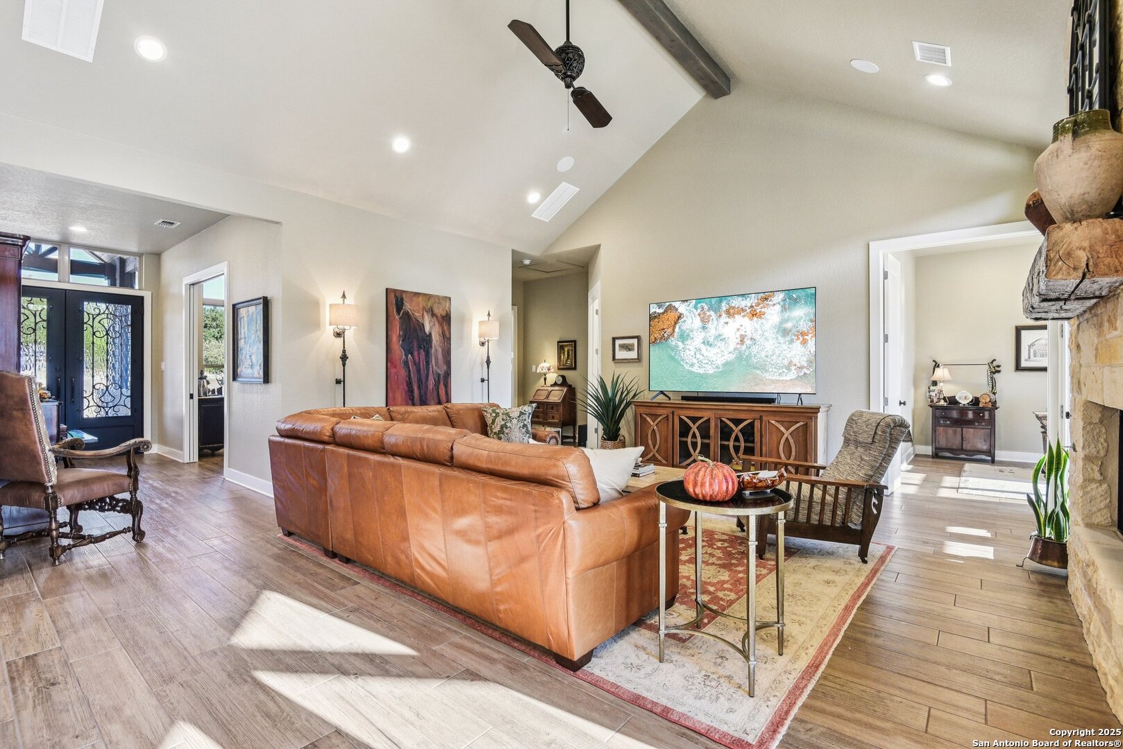 449 Hanging Oak Spring Branch, TX 78070 - Photo 8 of 49 a living room with furniture and a wooden floor