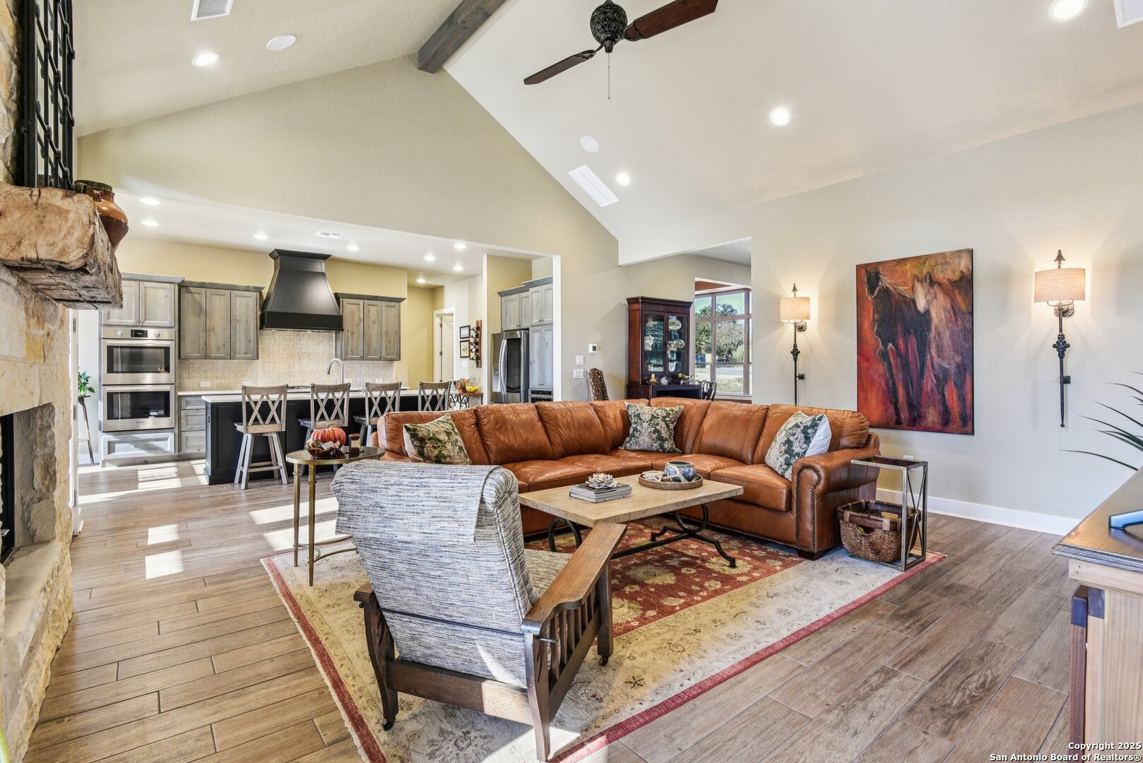 449 Hanging Oak Spring Branch, TX 78070 - Photo 10 of 49 a living room with furniture and a fireplace