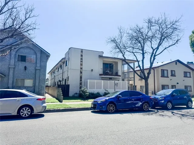 a car parked in front of a house