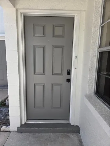 a view of front door