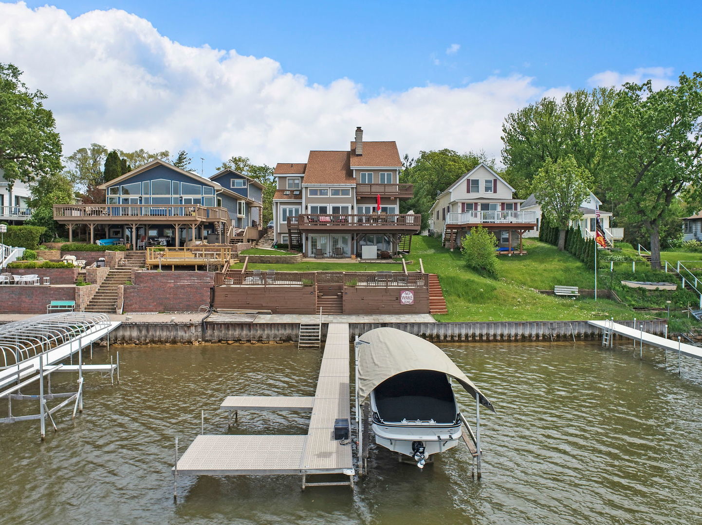 132 Eagle Point Road Fox Lake, IL 60020 - Photo 58 of 63 a view of a lake with a house