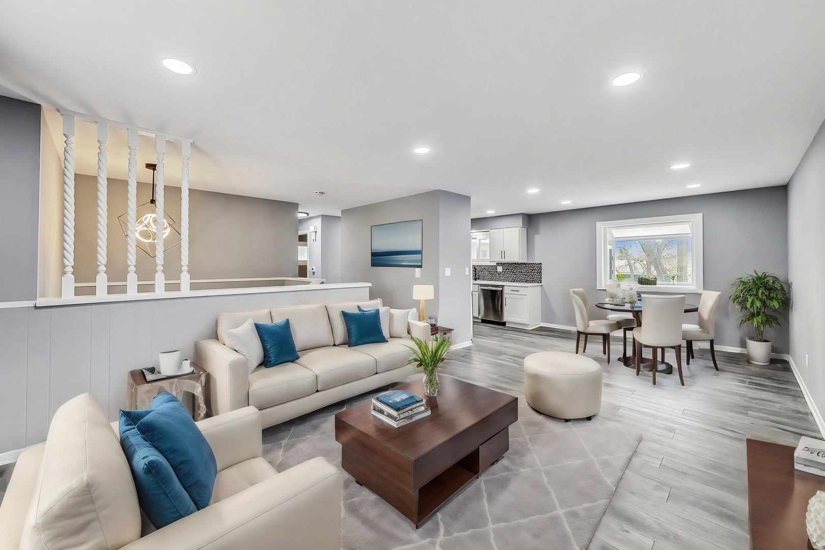 830 Russell Avenue Winthrop Harbor, IL 60096 - Photo 4 of 33 a living room with furniture kitchen view and a large window