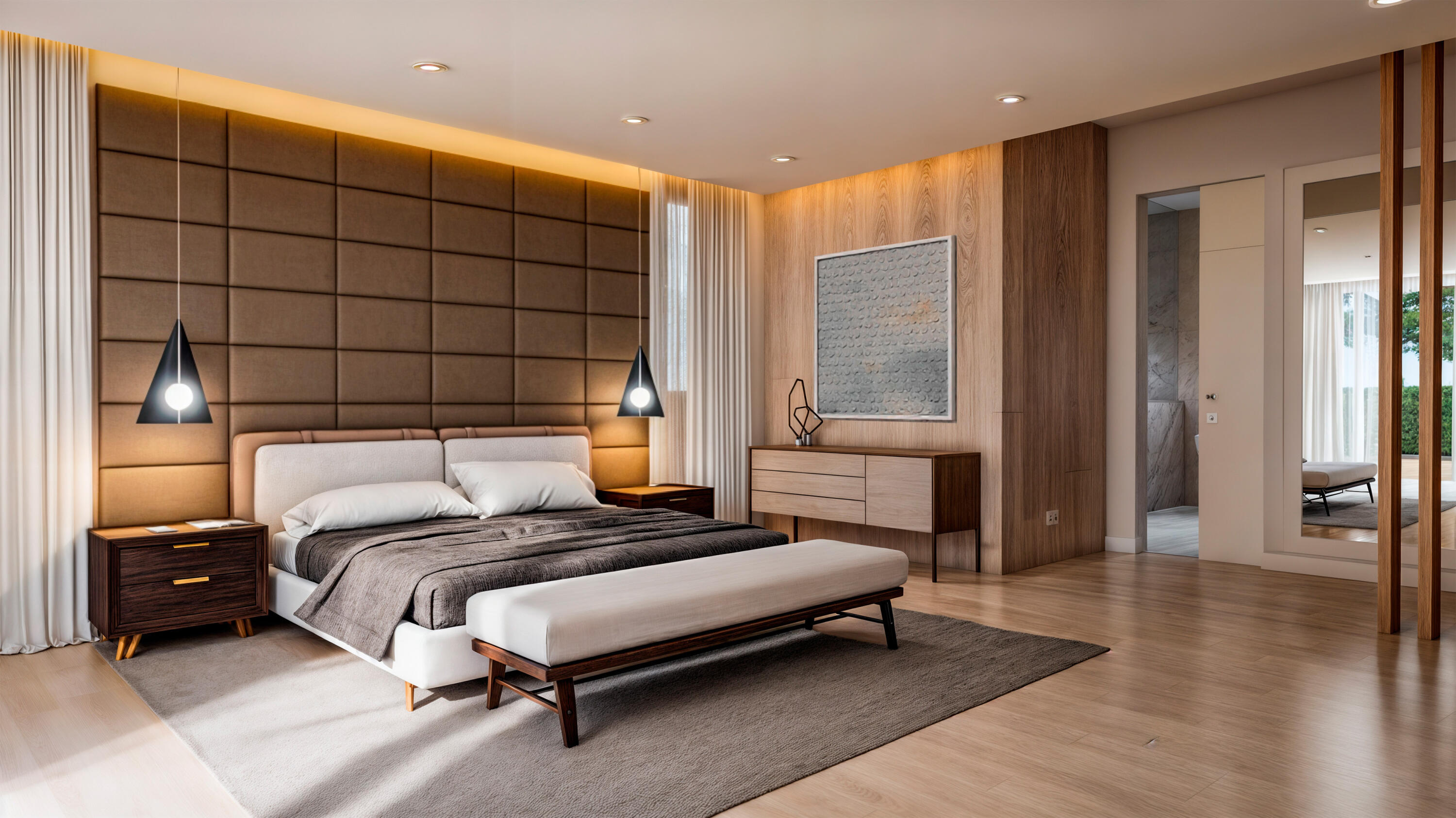 4594 133rd Road South, Unit AMALFI Delray Beach, FL 33445 - Photo 8 of 17 a bedroom with a bed and wooden floor