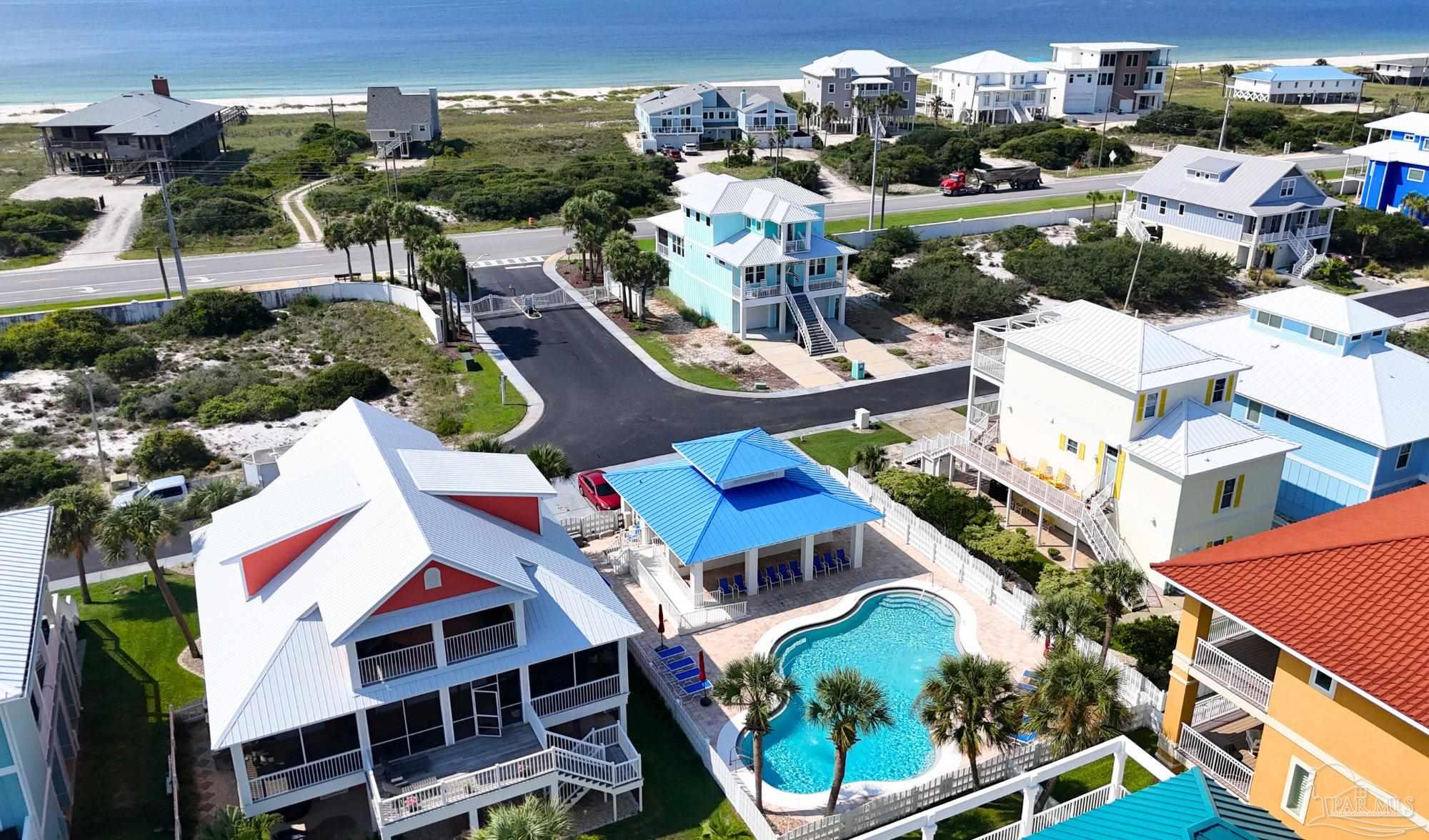 337 Gulfview Lane Perdido Key, FL 32507 - Photo 24 of 27 an aerial view of multiple houses with yard
