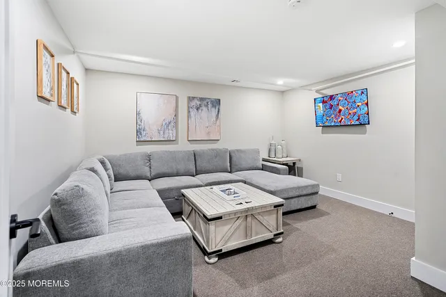 a spacious bathroom with a double vanity sink mirror and