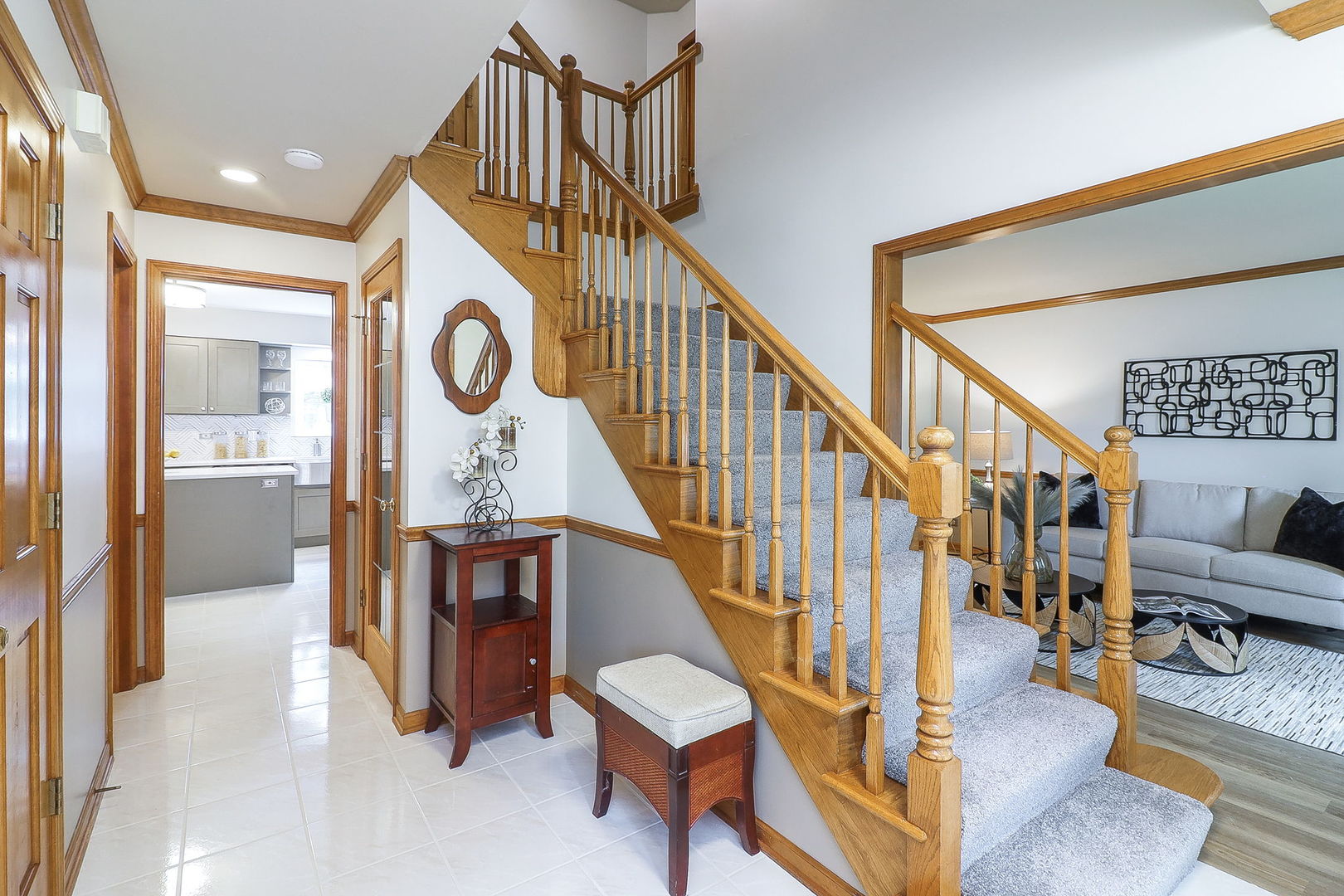 1736 Mundelein Road Naperville, IL 60565 - Photo 2 of 30 a view of entryway livingroom and hall with wooden floor