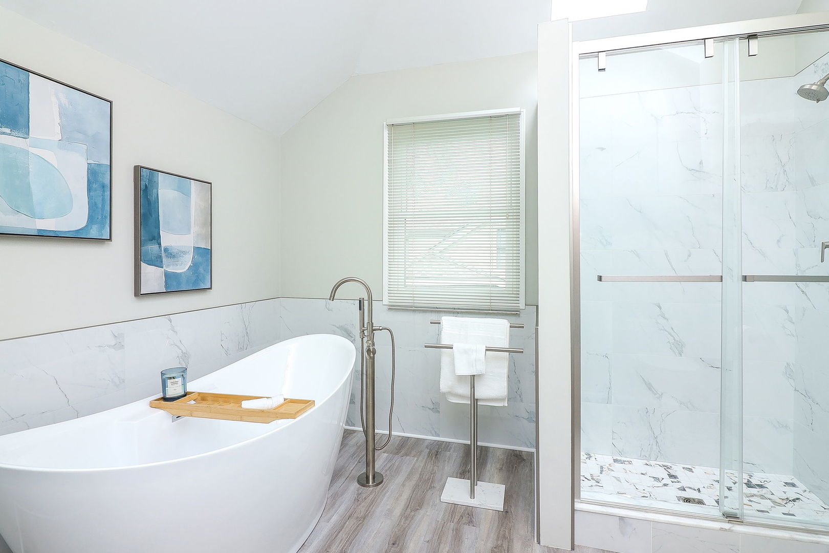 1736 Mundelein Road Naperville, IL 60565 - Photo 21 of 30 a bathroom with a tub a sink and a shower