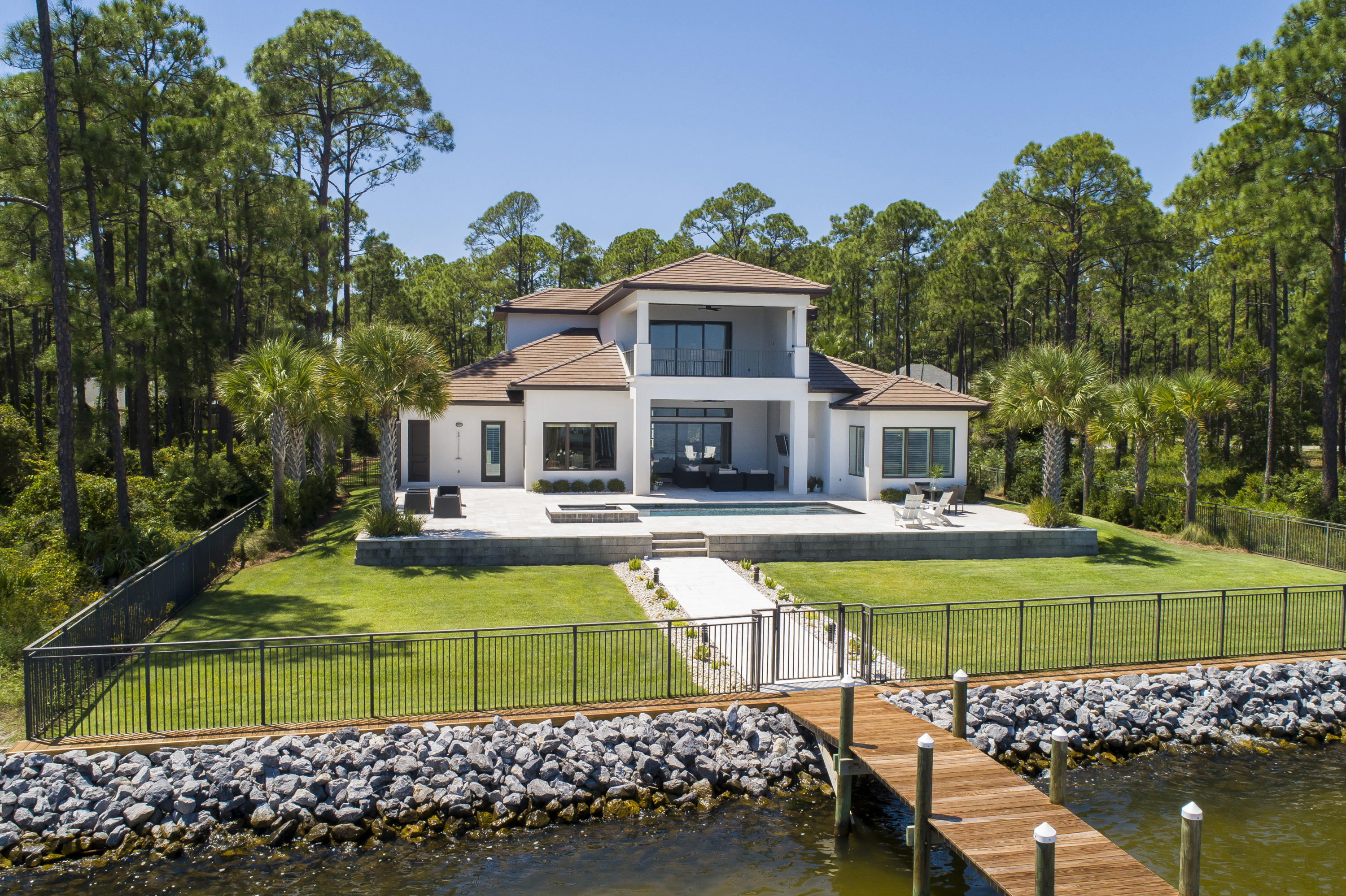 1095 Driftwood Point Road Santa Rosa Beach, FL 32459 - Photo 3 of 44 a view of a house with swimming pool and sitting area