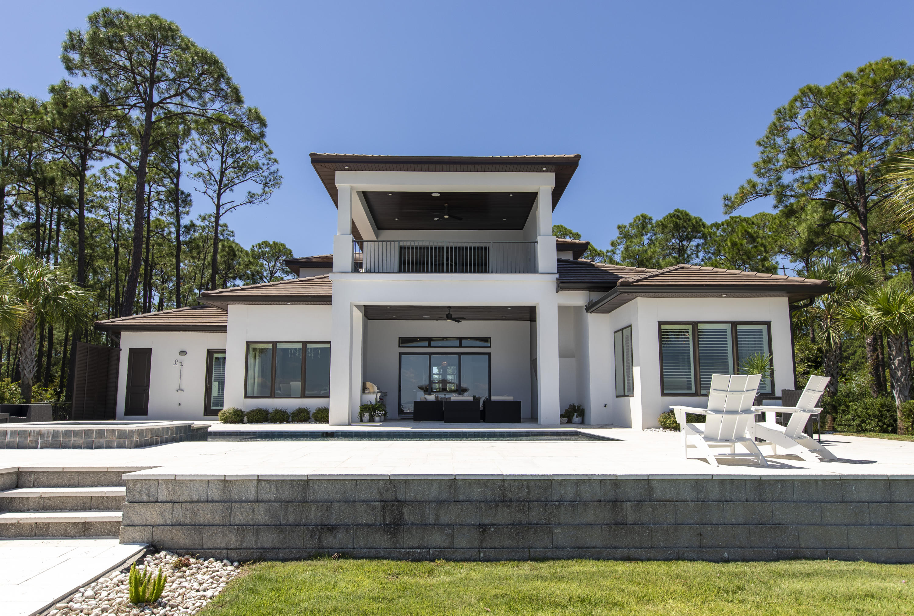 1095 Driftwood Point Road Santa Rosa Beach, FL 32459 - Photo 38 of 44 a view of house with yard outdoor seating and swimming pool