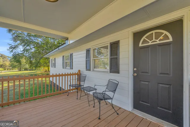 a view of a house with a porch