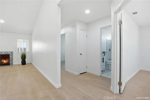 a view of a livingroom with a hallway