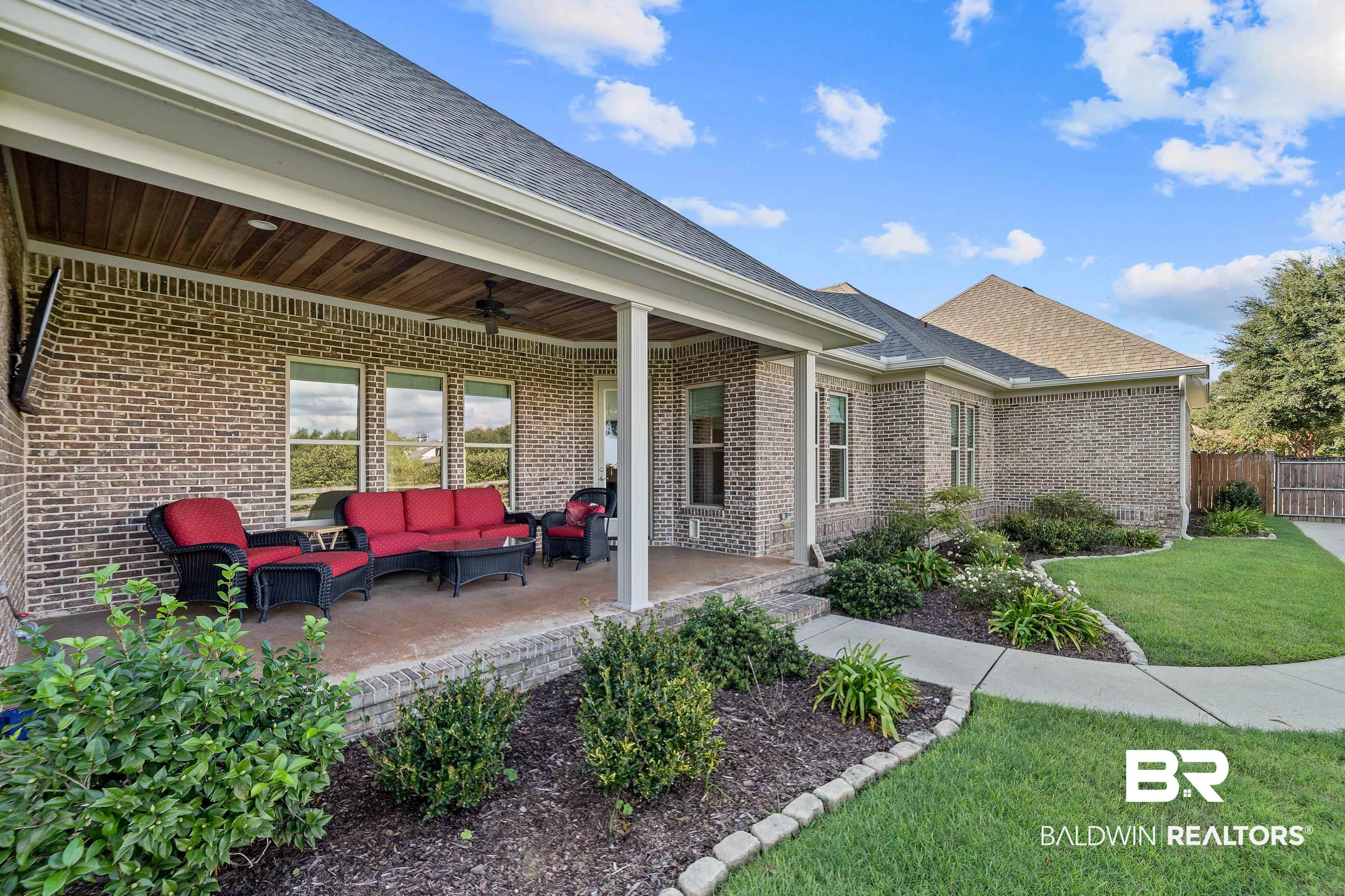 17663 Burwick Loop Fairhope, AL 36532 - Photo 37 of 41 View of patio / terrace featuring an outdoor hangout area and ceiling fan