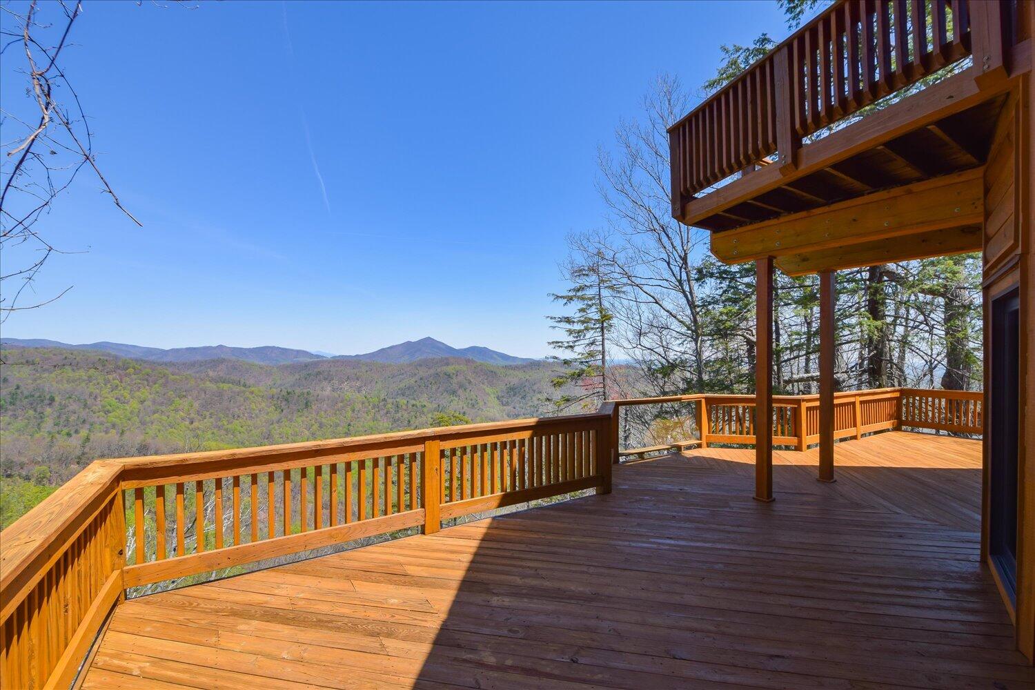380 Hemlock Ridge Road Southeast Copper Hill, VA 24079 - Photo 33 of 59 a view of balcony with wooden floor and outdoor seating