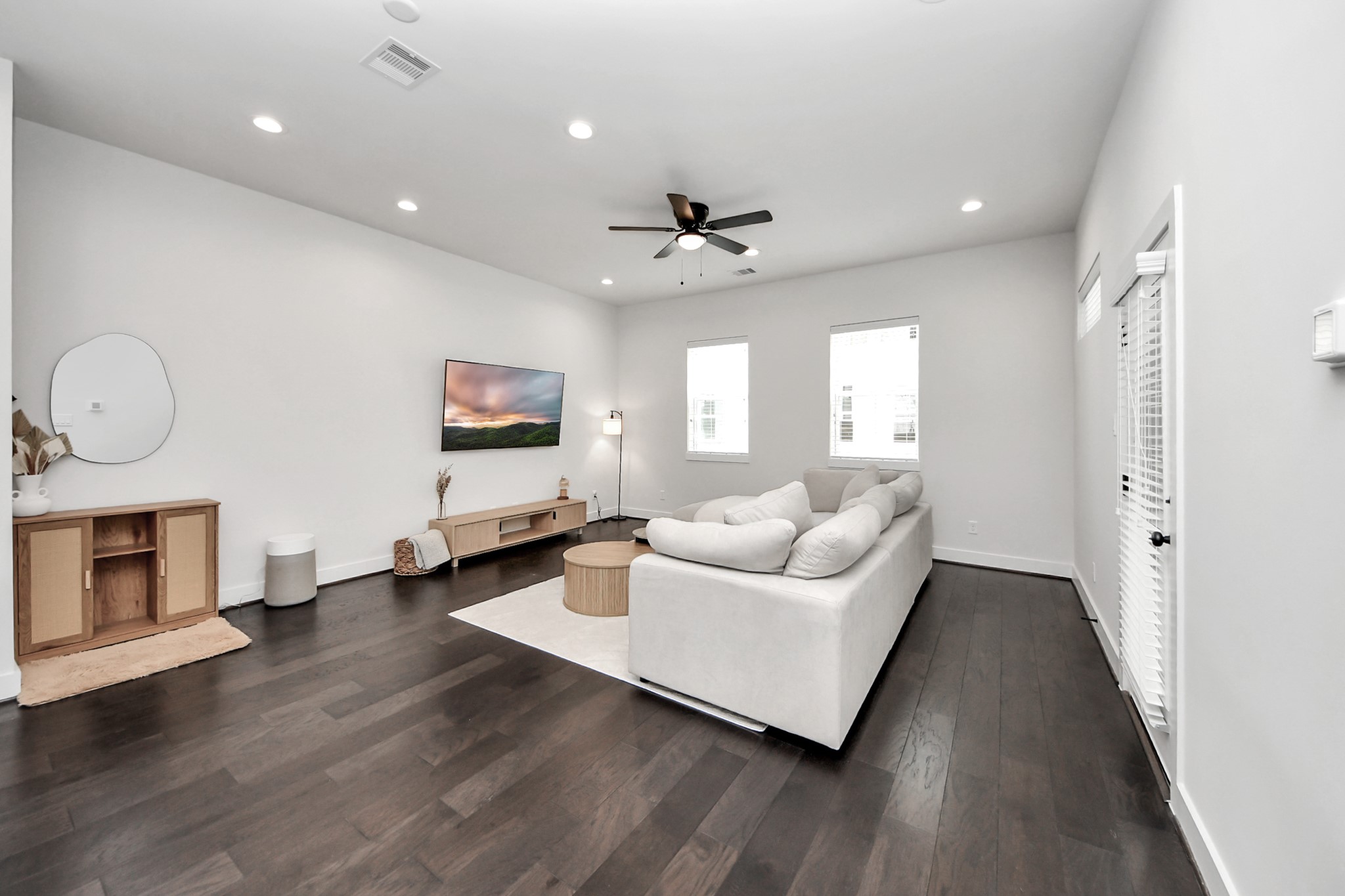 5502 Wheatley Street, Unit B Houston, TX 77091 - Photo 16 of 35 a living room with furniture and a fireplace