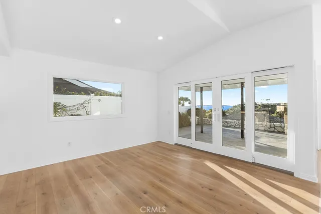 an empty room with a window