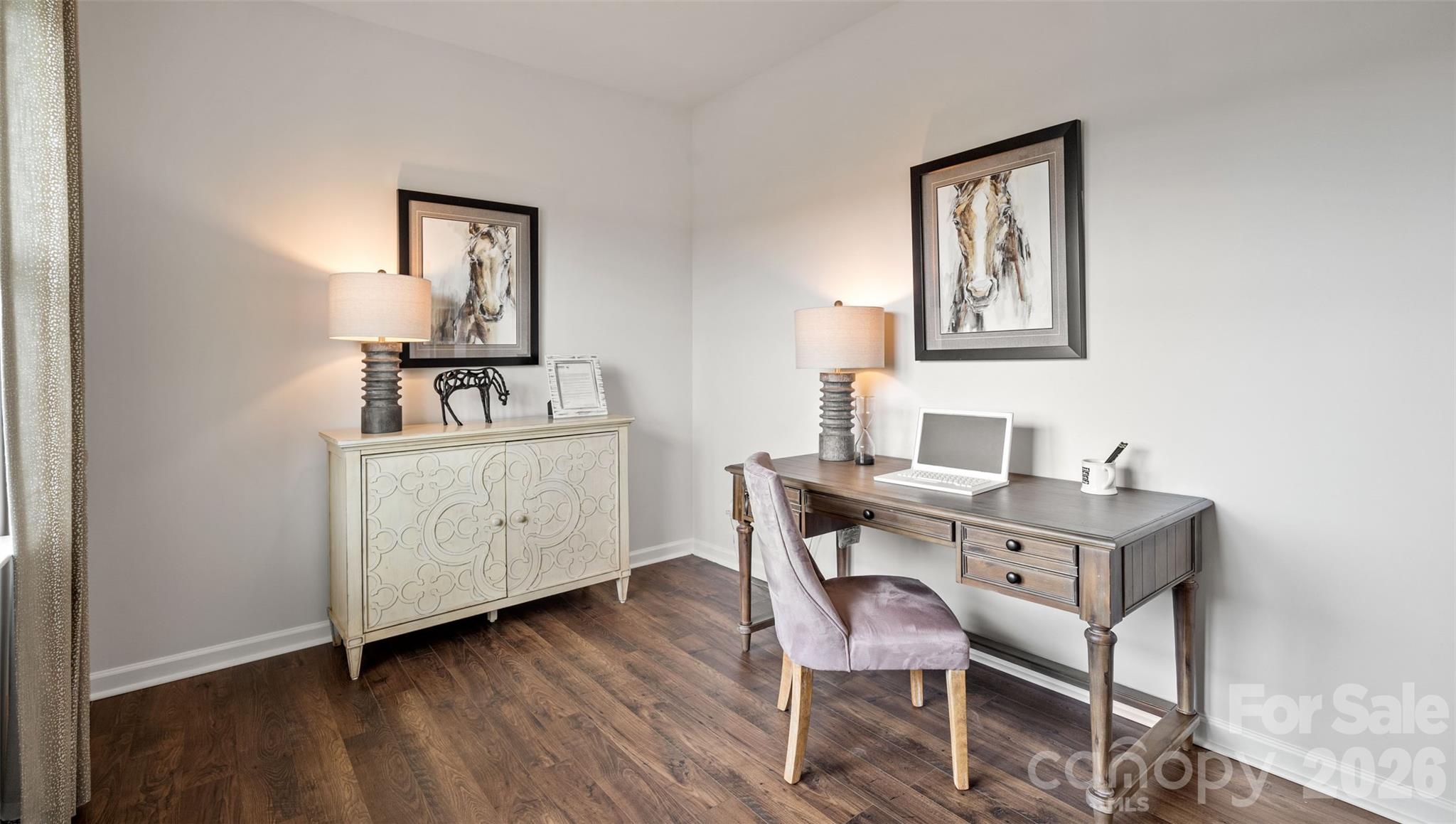 45 Piney Wds Road Fletcher, NC 28732 - Photo 8 of 34 a view of a workspace with furniture and wooden floor