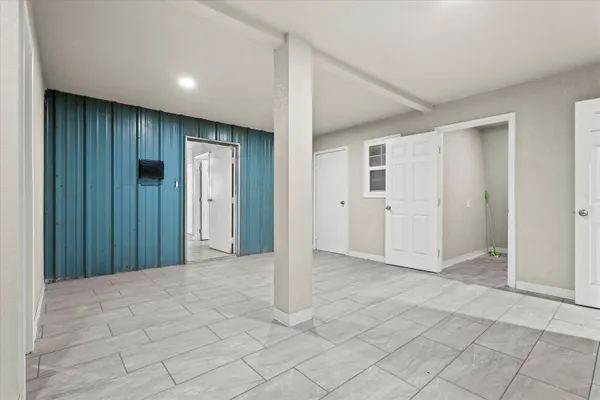 a utility room with a window